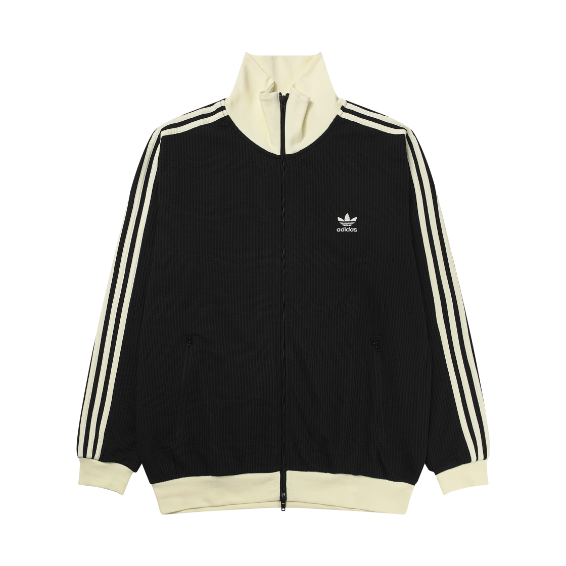 아디다스 와플 베켄바우어 트랙탑 블랙 - KR 사이즈(Adidas Waffle Beckenbauer Track Top Black - KR Sizing)