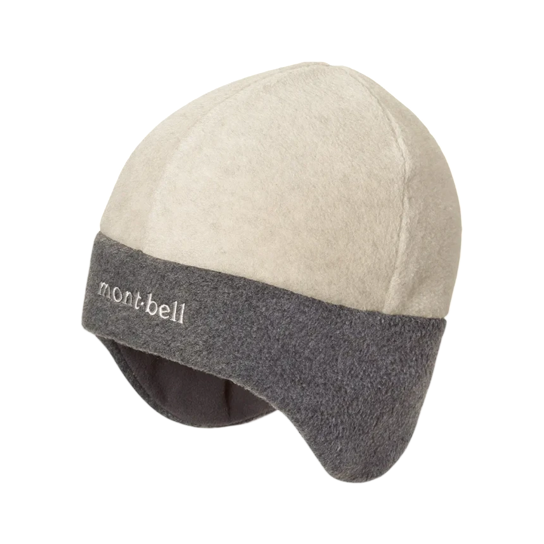 1108005 (Kids) Montbell Ear Warmer Cap Climaplus 200 Oatmeal Heather Charcoal