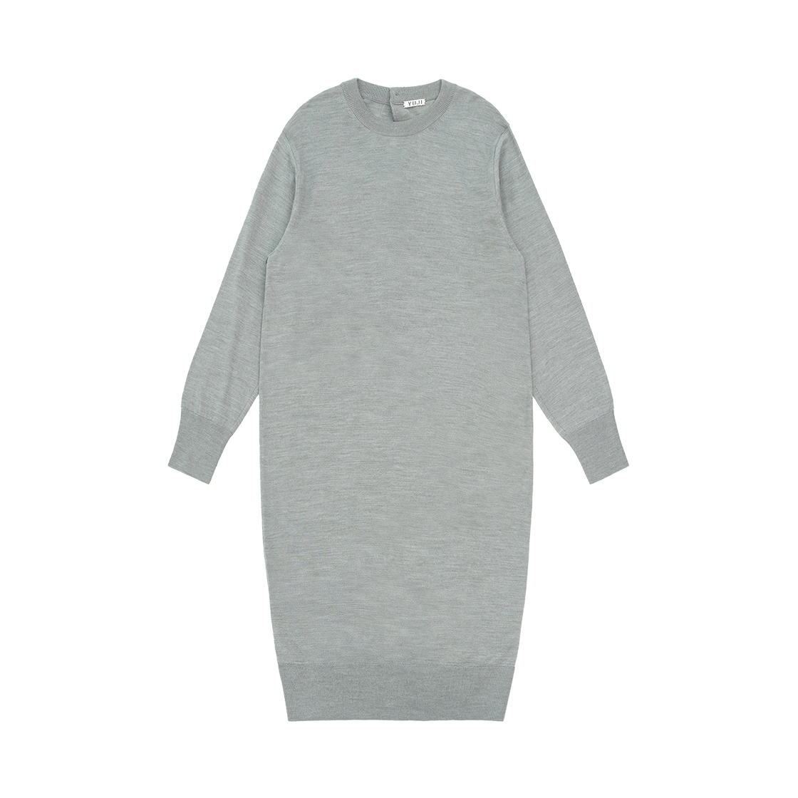 유지 오픈백 니트 드레스 멜란지 그레이(YUJI Open Back Long Length Knit Dress Melange Grey)