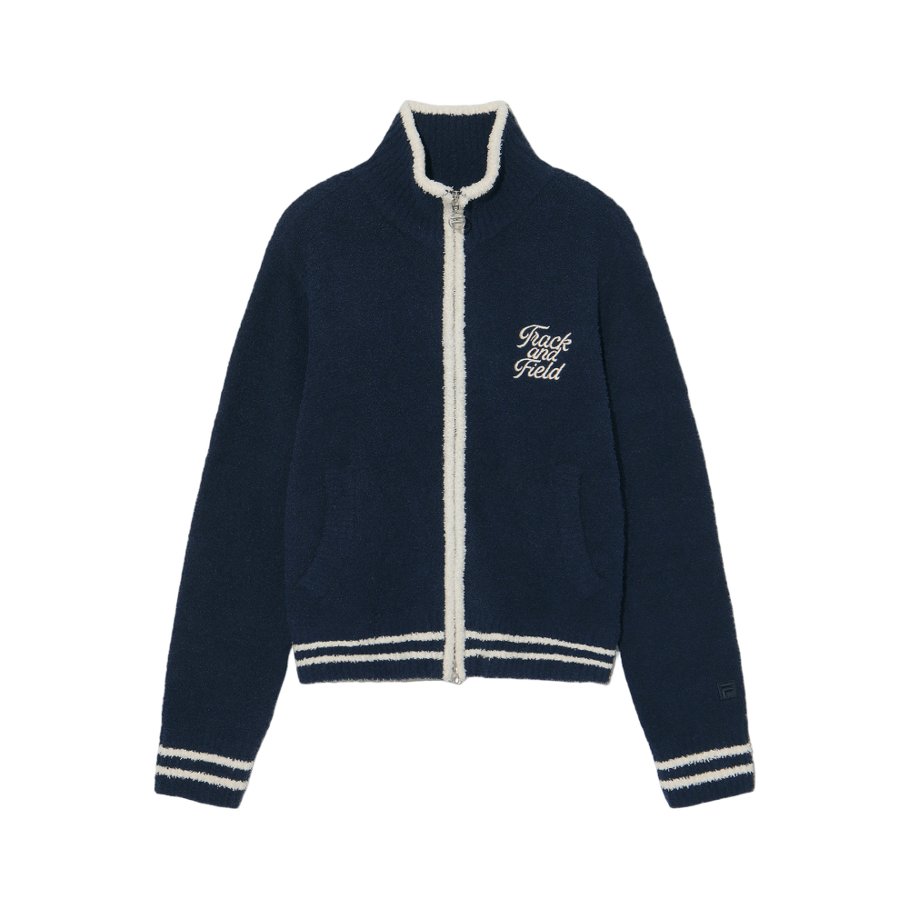 1100FS254ST01F001472 [6% 적립] FILA Sweater Zip-Up Dark Navy