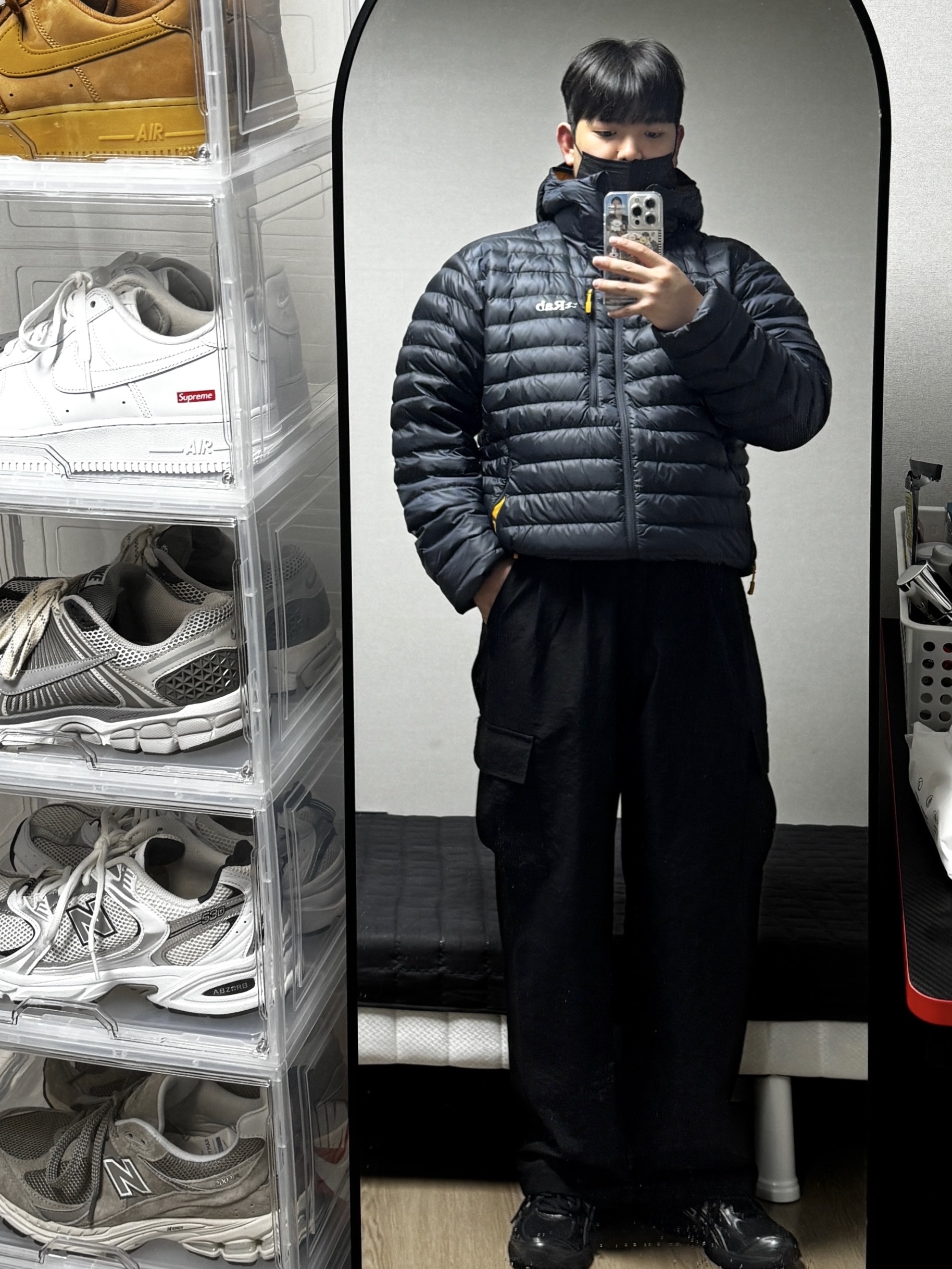 Rab Microlight Alpine Jacket Beluga, Asics Gel-Kayano 14 Black Pure Silver 착용 스타일