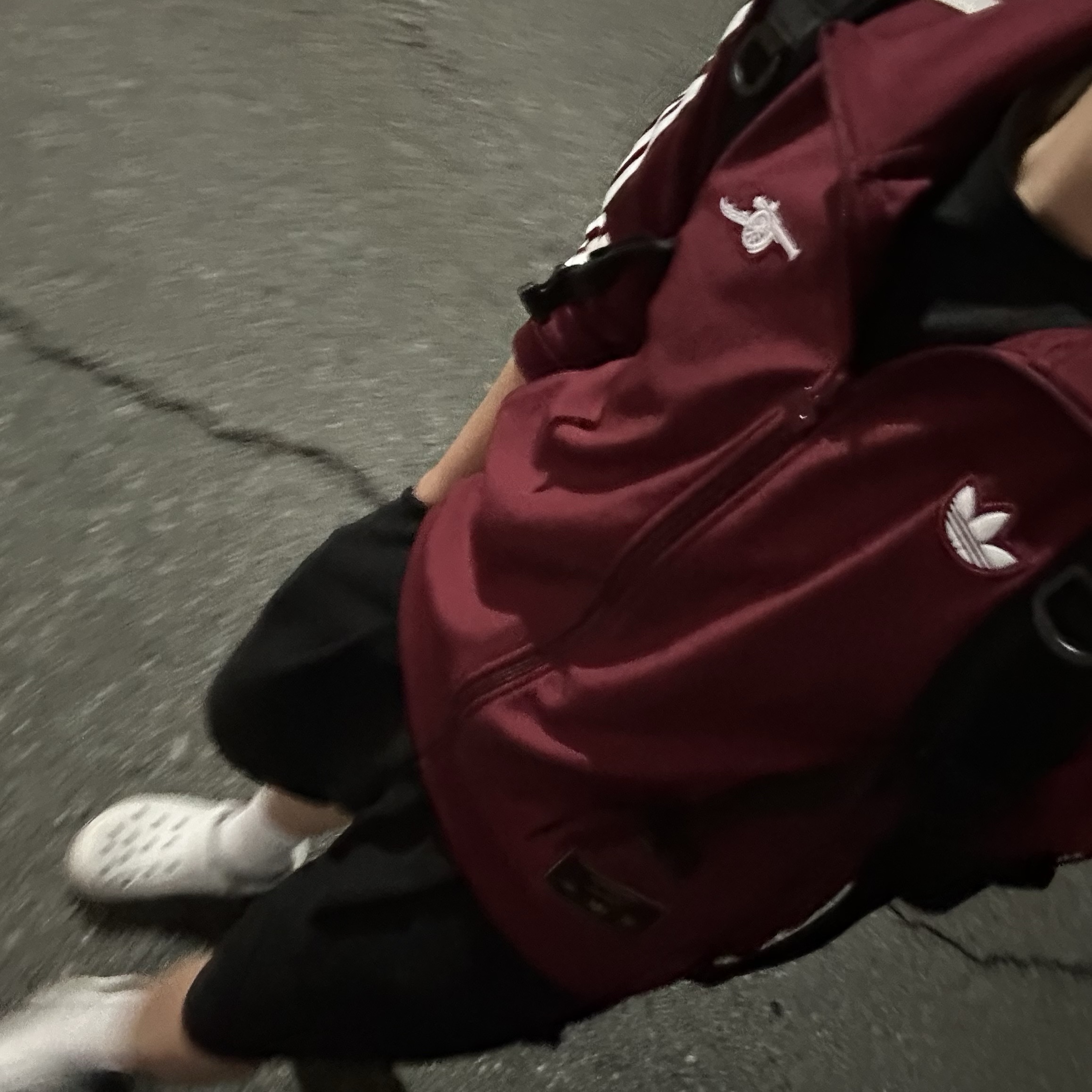 Adidas Arsenal Terrace Icon Track Top Team Coll Burgundy 2 - KR Sizing 착용 스타일
