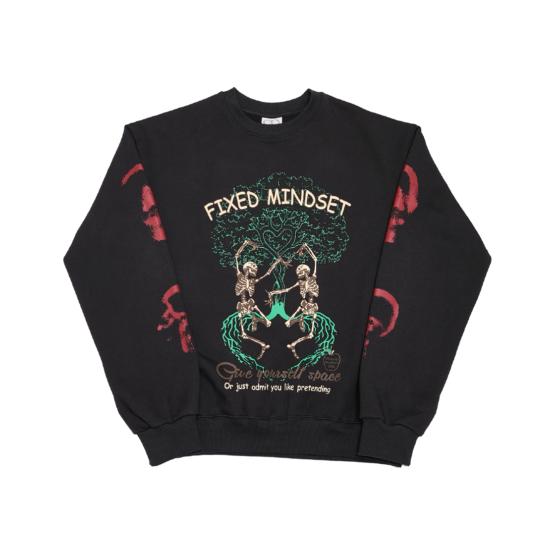 8583486 Mosquito Murderers Fixed Mindset Give Yourself Space Sweatshirt Charcoal