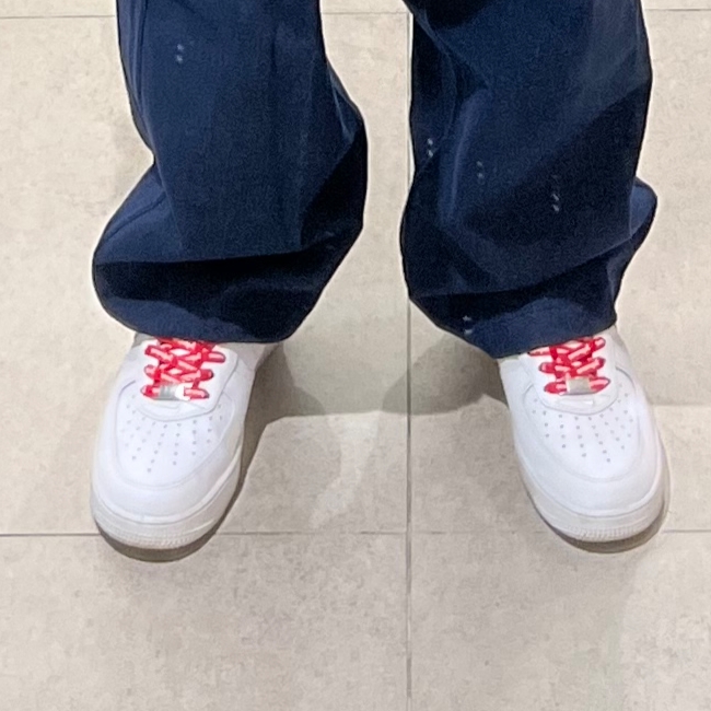 Nike x Supreme Air Force 1 Low White 착용 스타일 - 1