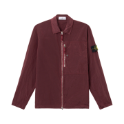Stone Island 1200031 Nylon Metal In Econyl Comfort Fit Overshirt with Chest Pocket and Two-Way Zip Dark Burgundy - 25FW