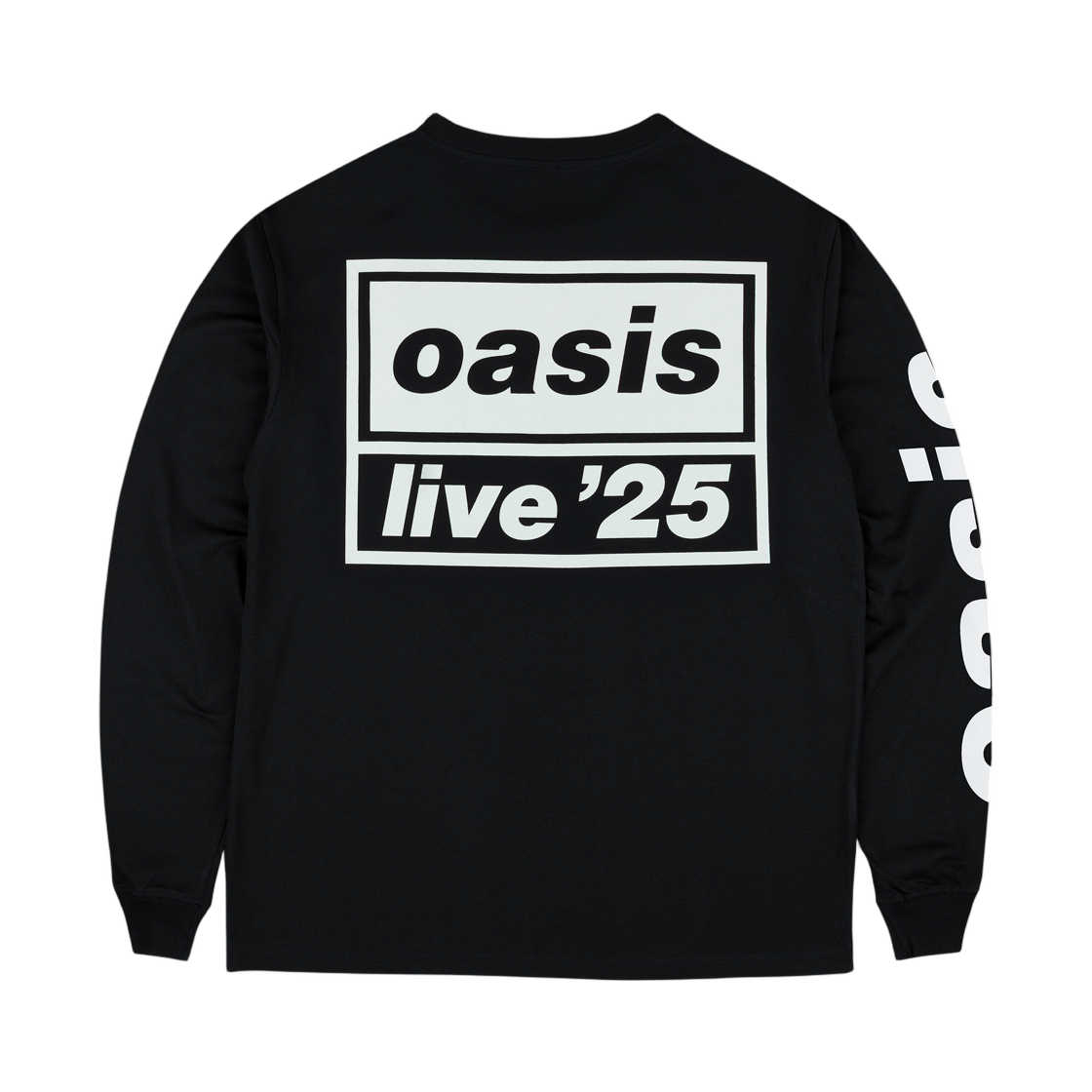 오아시스 라이브 '25 투어 로고 롱슬리브 티셔츠 블랙(Oasis Live '25 Tour Logo Long Sleeve T-Shirt Black)