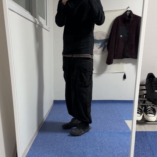 New Balance Minimus MT10O Black Castlerock 착용 스타일 - 1