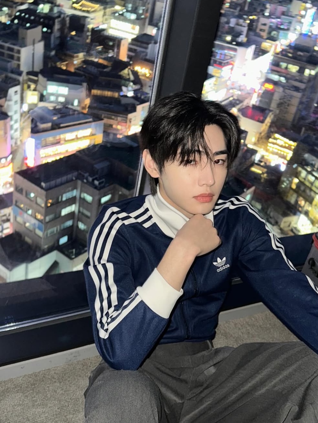 Adidas Adicolor Classic Beckenbauer Track Top Night Indigo - KR Sizing, (W) Adidas Taekwondo Core Black Cloud White 착용 스타일 - 2