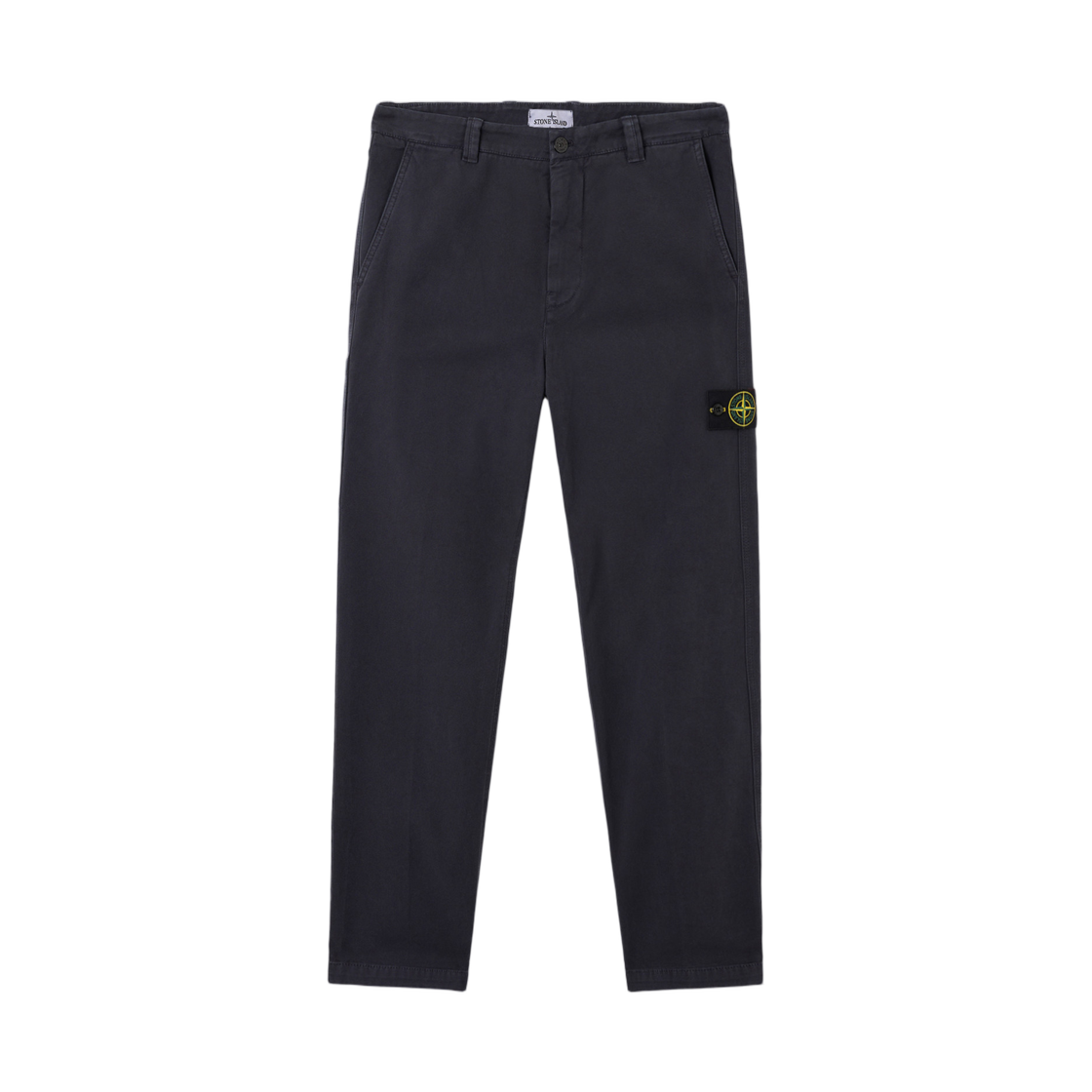K2S1531000-08S0184-V0126 Stone Island 3100008 Organic Panama Cotton Old Effect Loose Fit Chino Trousers with Snap Pockets Ink Blue - 25FW