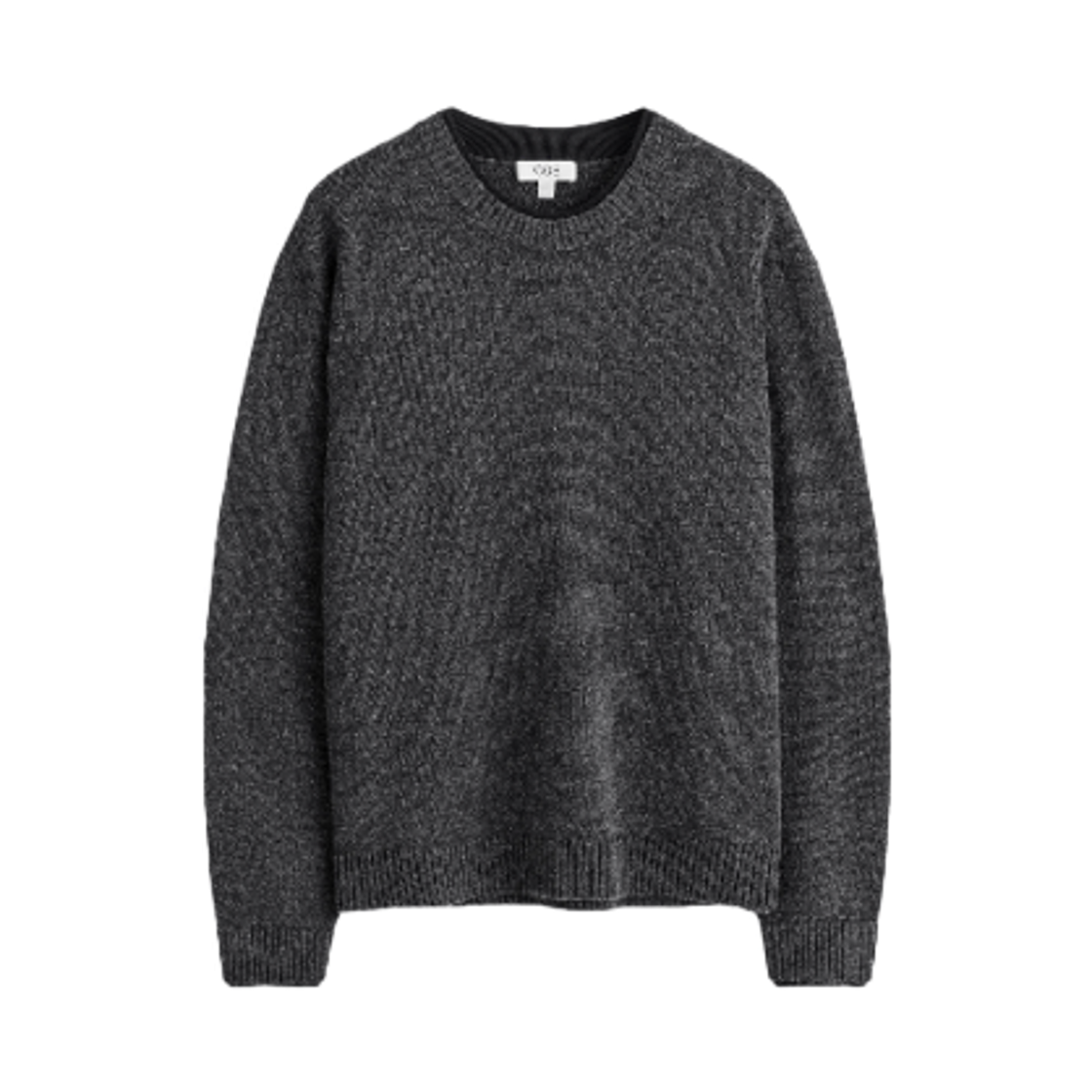코스 콘트라스트 팁 메리노 울 점퍼 차콜(COS Contrast Tipped Merino Wool Jumper Charcoal) - 1