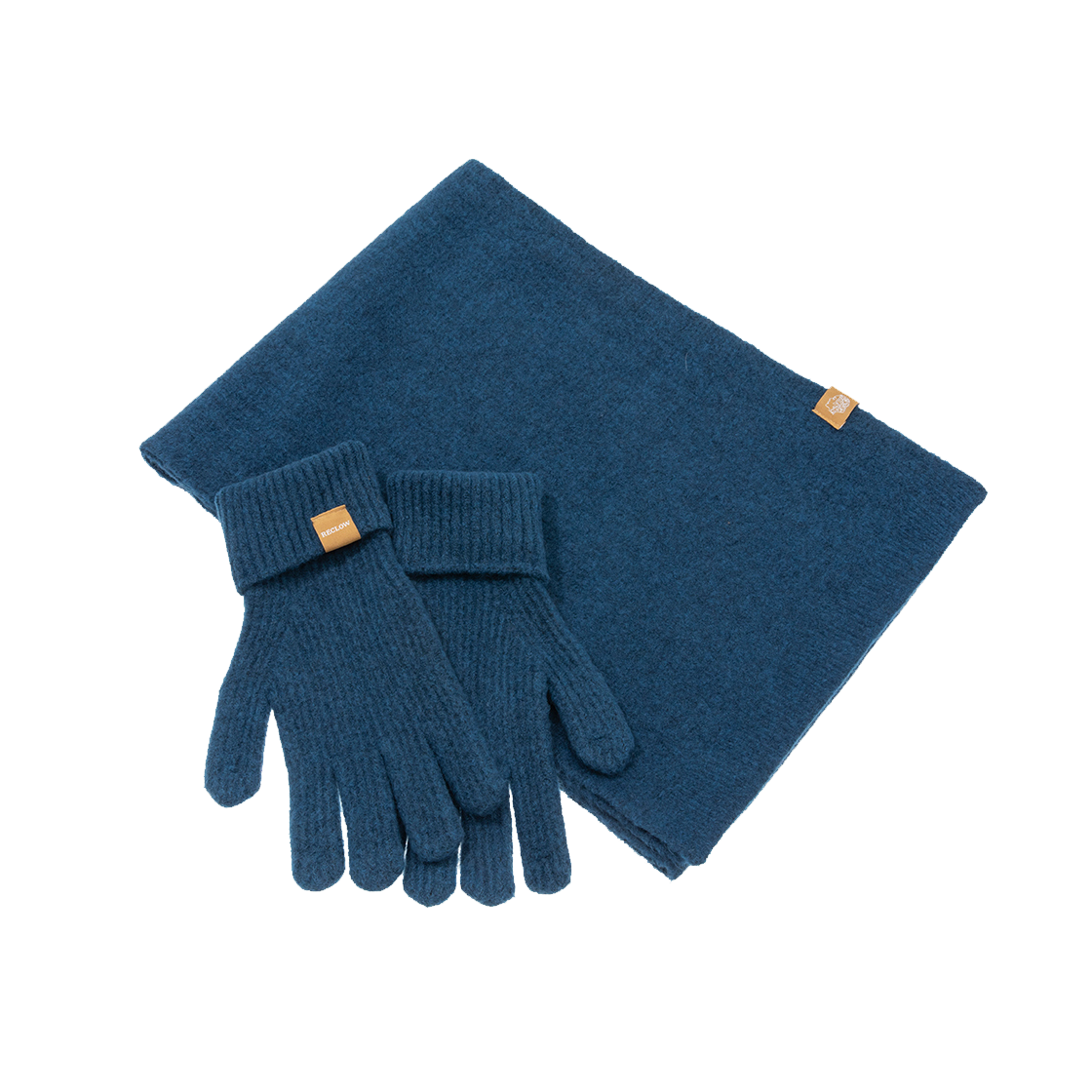 리끌로우 니트장갑 머플러 세트 블루(RECLOW Knit Gloves Muffler Set Blue)