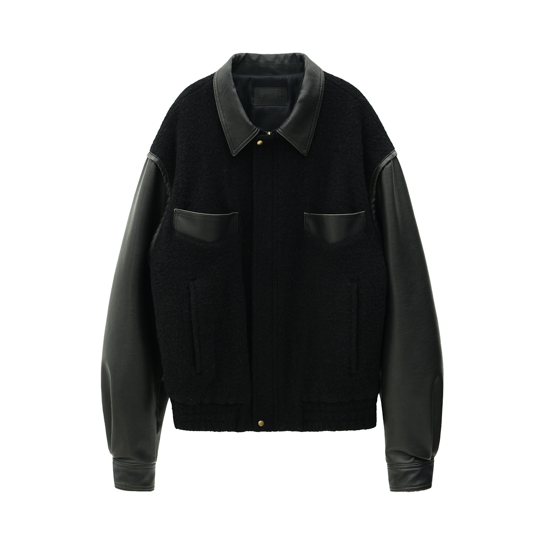 유지 로고 패치 바시티 점퍼 블랙(YUJI Logo Patch Varcity Jumper)