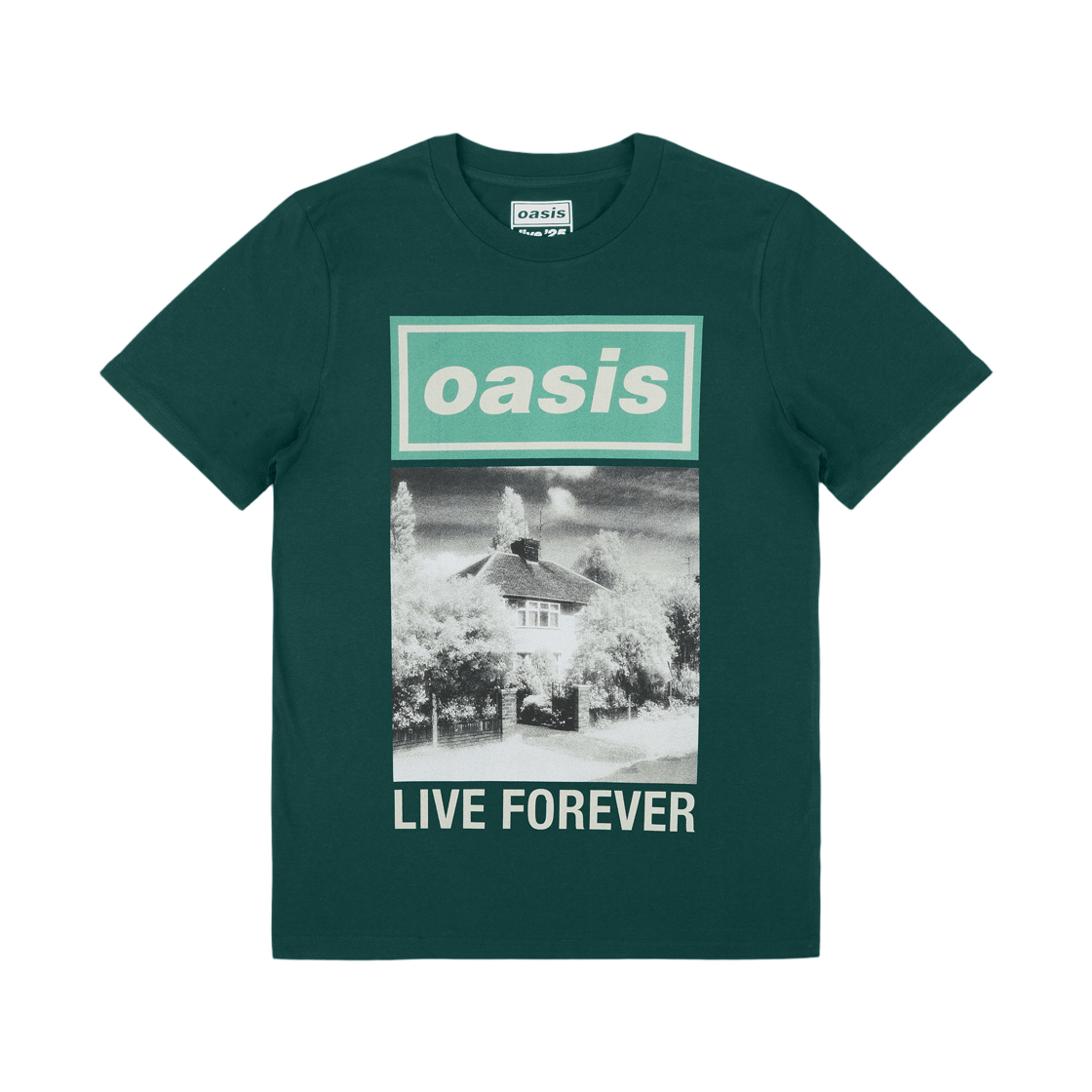 - Oasis Live '25 Live Forever Cover T-Shirt Forest Green
