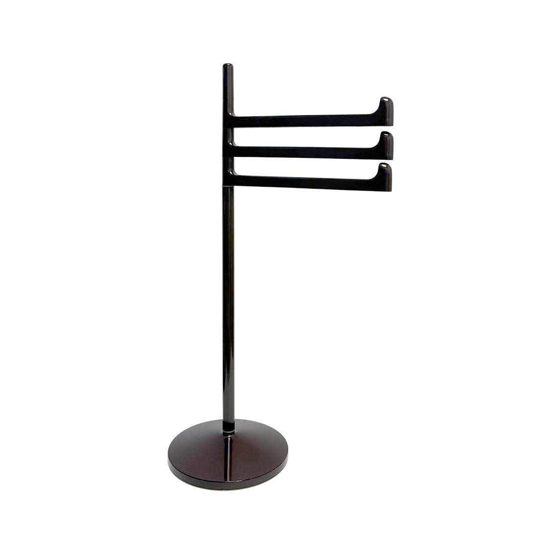 italy gedy deep brown towel rack colorhouse 1970's Italy Gedy Deep Brown Towel Rack By Makio Hasuike