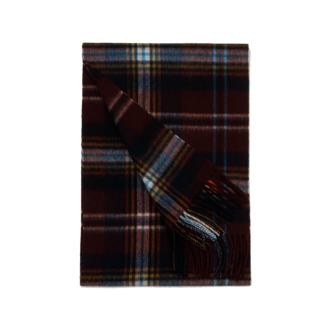 리끌로우 이니 체크 울 100% 머플러 와인(RECLOW Eeny Check Wool 100% Muffler Wine) - 2