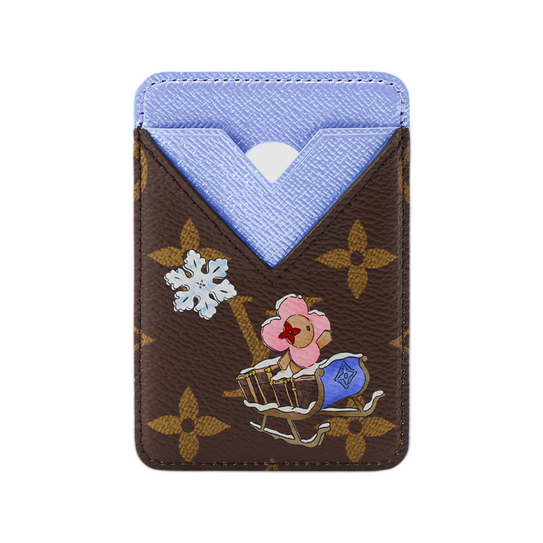 M26475 Louis Vuitton Porte-Cartes Magnet Monogram Blue Frost