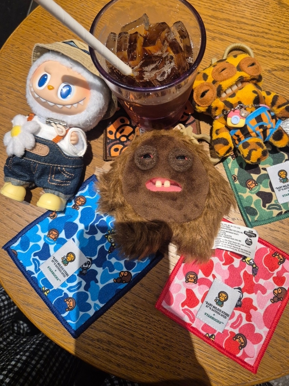 Pop Mart Fall In Wild Labubu Series Toy Keyring, Fuggler Alien Keyring Leopard 착용 스타일 - 1