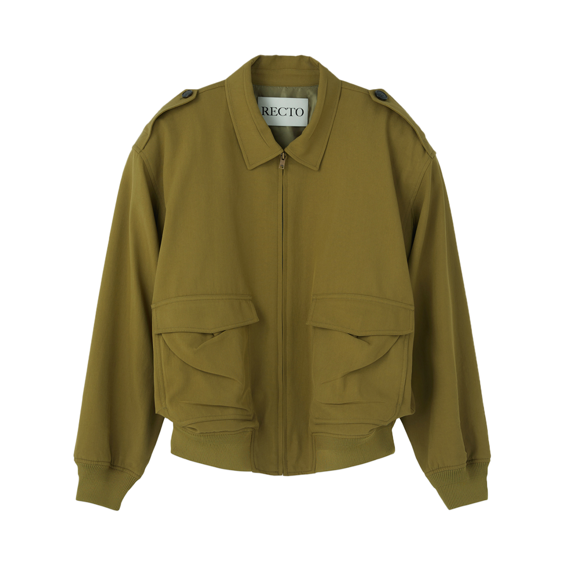 렉토 빈티지 프레스드 크리즈 점퍼 올리브(Recto Vintage Pressed Crease Jumper Olive)