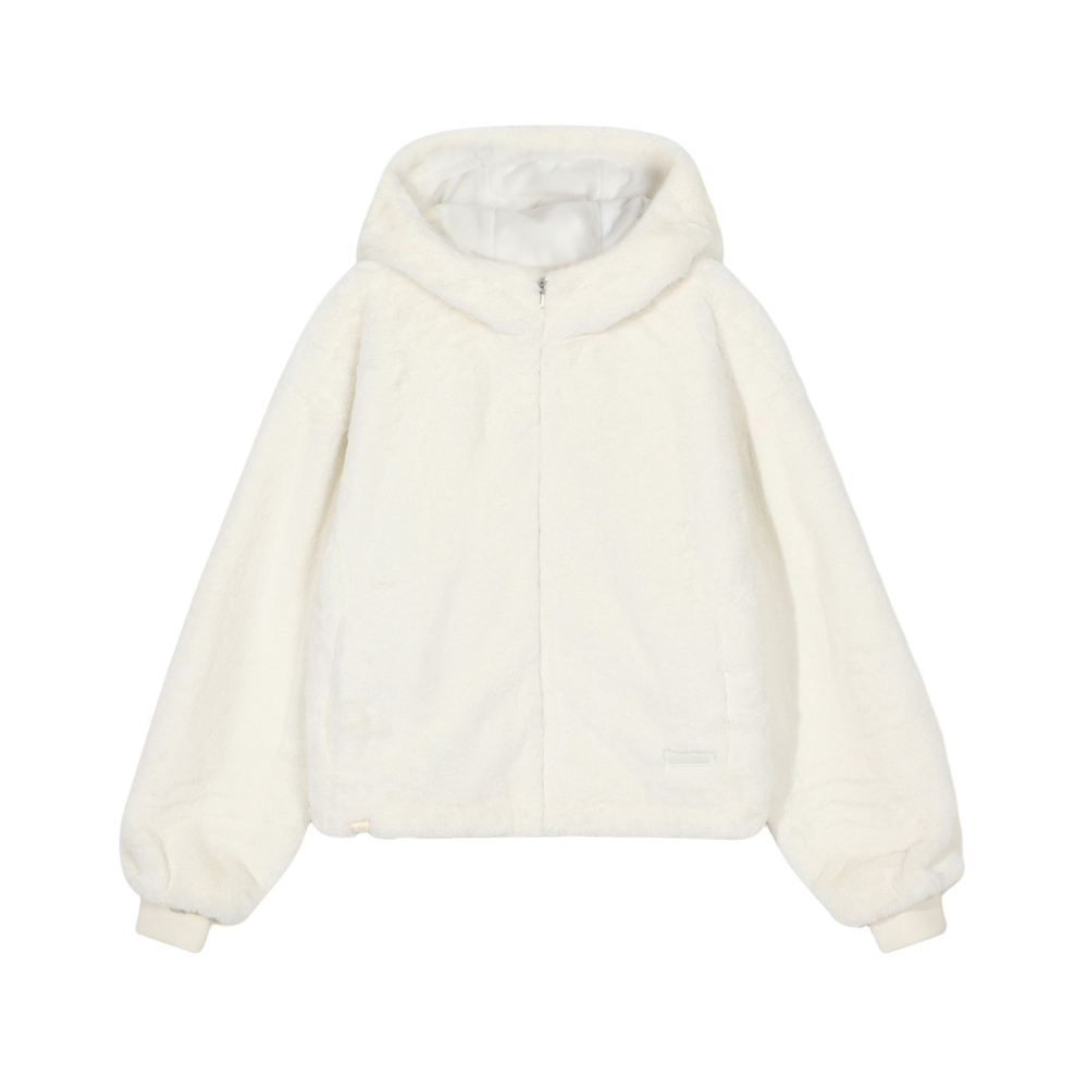 1100FS254PL02F001150 [6% 적립] FILA Fake Fur Hood Jumper Cream
