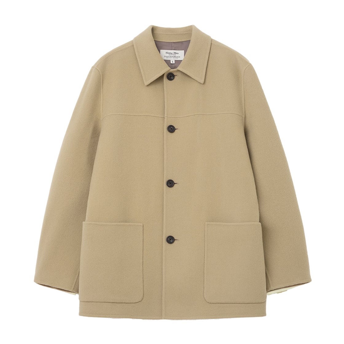 UB2599CT251MBE Uniform Bridge Cashmere Blend Handmade Car Coat Beige