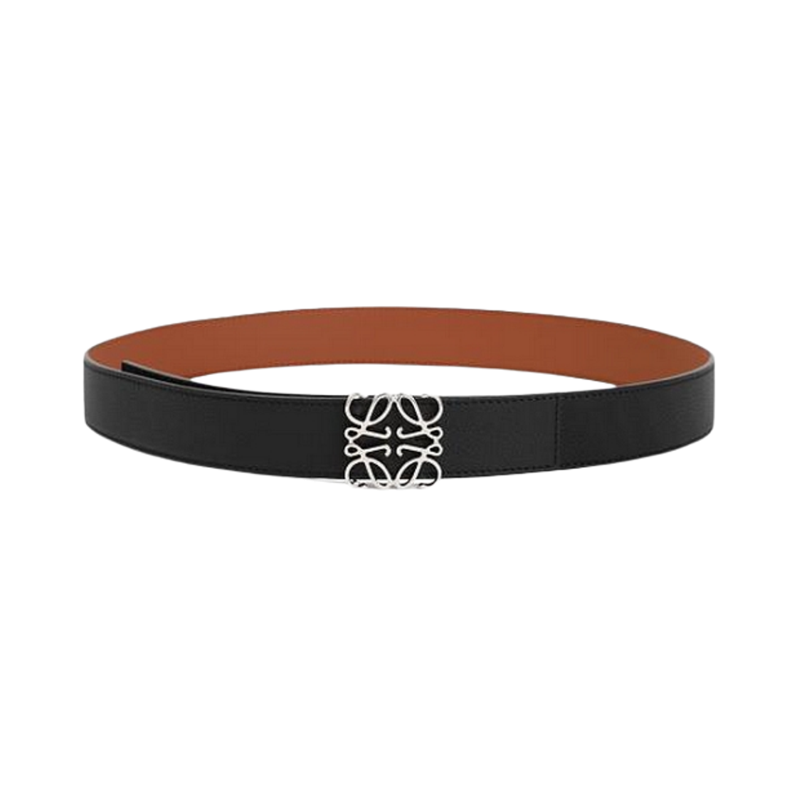 로에베 소프트 그레인드 카프스킨 스무스 카프스킨 리버시블 애너그램 벨트 블랙 탄(Loewe Reversible Anagram Belt in Soft Grained Calfskin & Smooth Calfskin Black Tan)