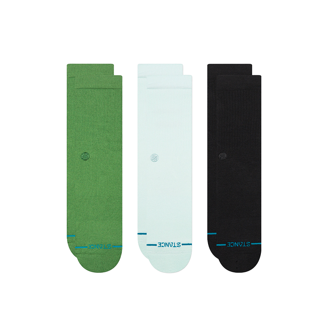 스탠스 유니섹스 아이콘 크루 3팩(STANCE Icon Crew 3 Pack Icb) - 1