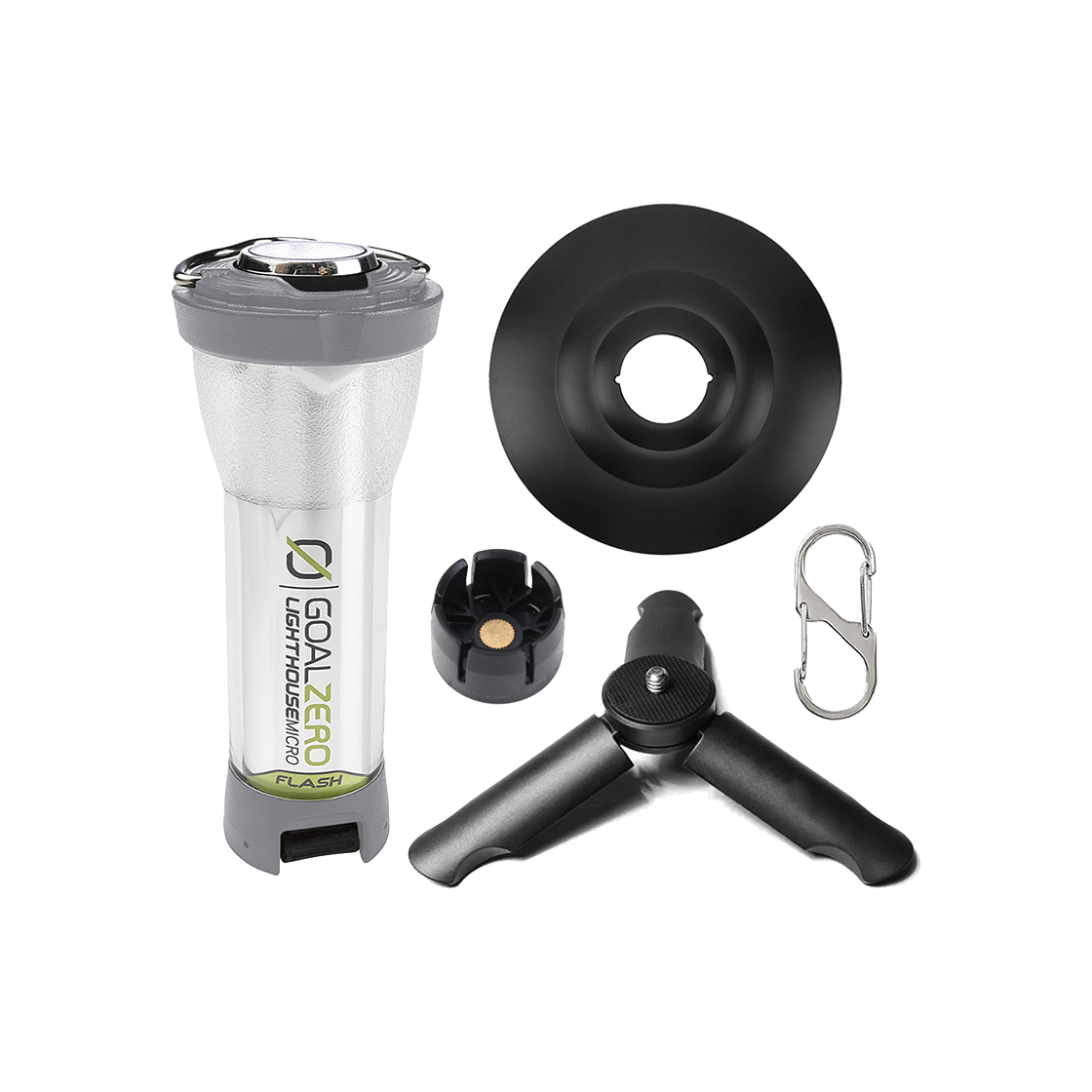 골제로 라이트하우스 마이크로 랜턴 그레이 에디션 베이직 키트 피크닉 패키지(GOALZERO Lighthouse Micro Flash USB Rechargeable Lantern Gray Edition Basic Kit)