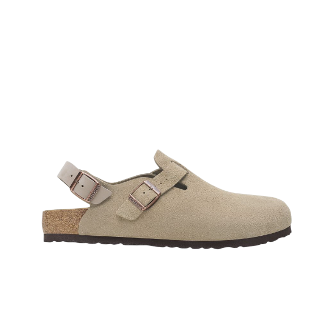 1028323 Birkenstock Tokio Suede Leather Taupe - Narrow