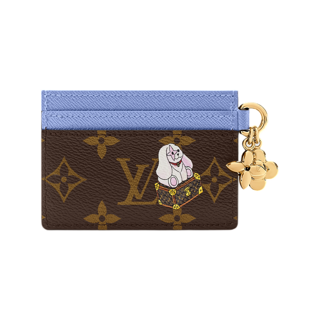 루이비통 LV 참 카드 홀더 모노그램 블루 프로스트(Louis Vuitton LV Charm Card Holder Monogram Blue Frost) - 3