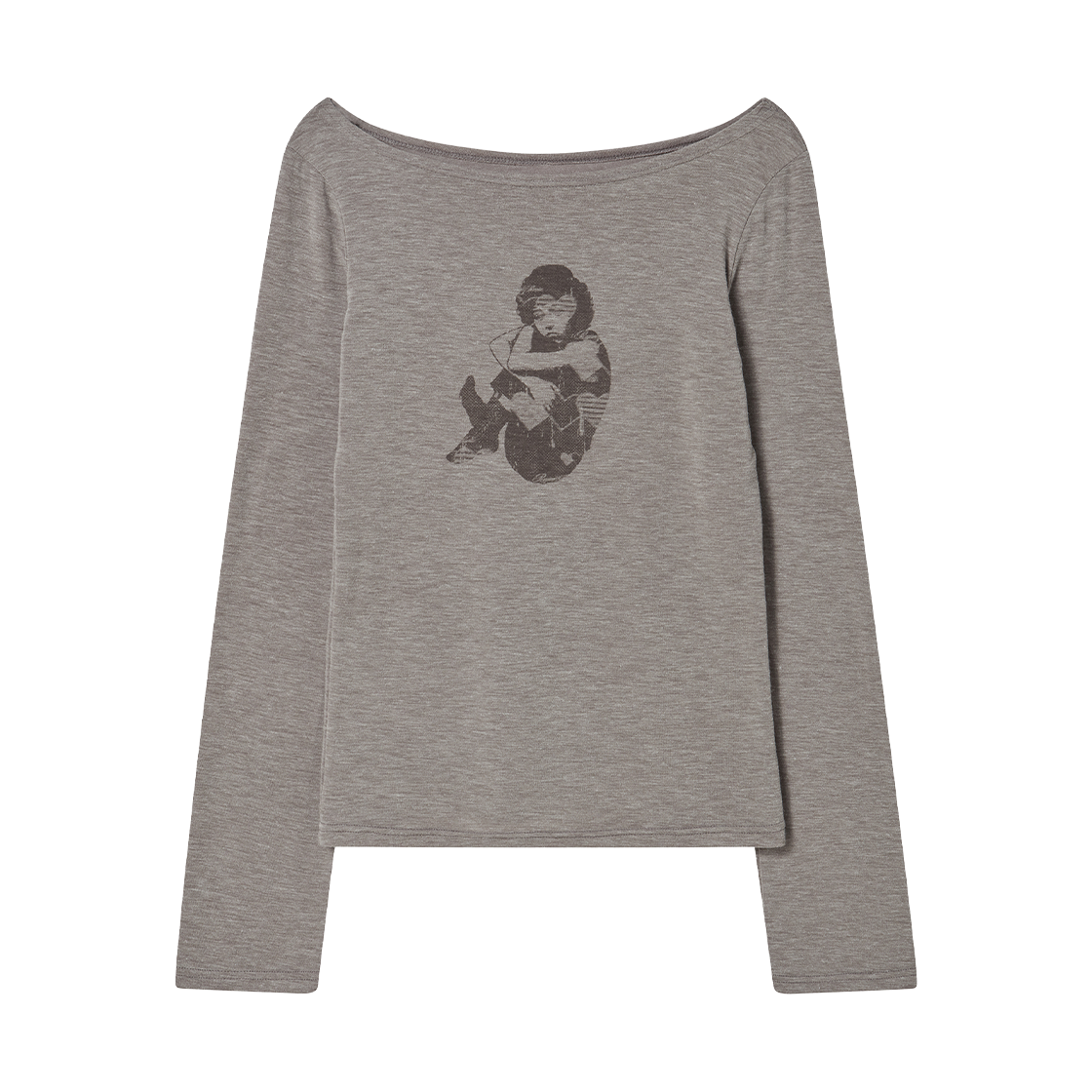 RG_25_FA2_LS_10 Rogin N Rosie Small Girl Printed Long Sleeve Cocoa