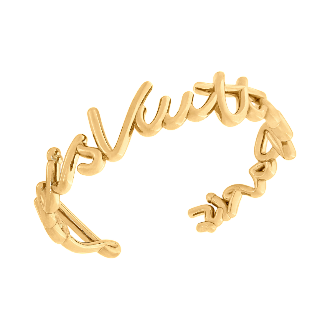 (W) 루이비통 LV 스크립트 브레이슬릿 골드((W) Louis Vuitton LV Script Bracelet Gold) - 2