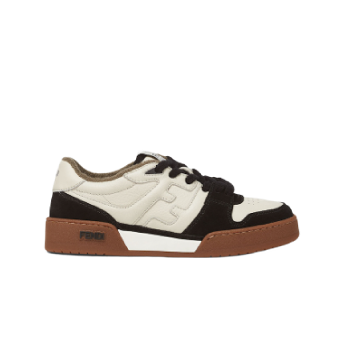 8E8252AHH2F1FZB (W) Fendi Match Suede Low-Top Sneakers Black