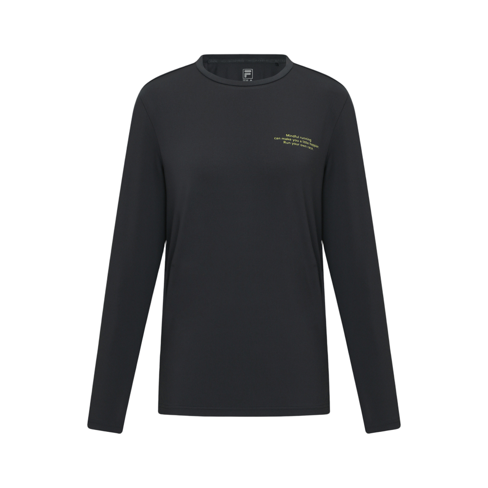 1100FS253RL02X001006 [6% 적립] FILA Mesh Long Sleeve T-Shirt Charcoal Gray