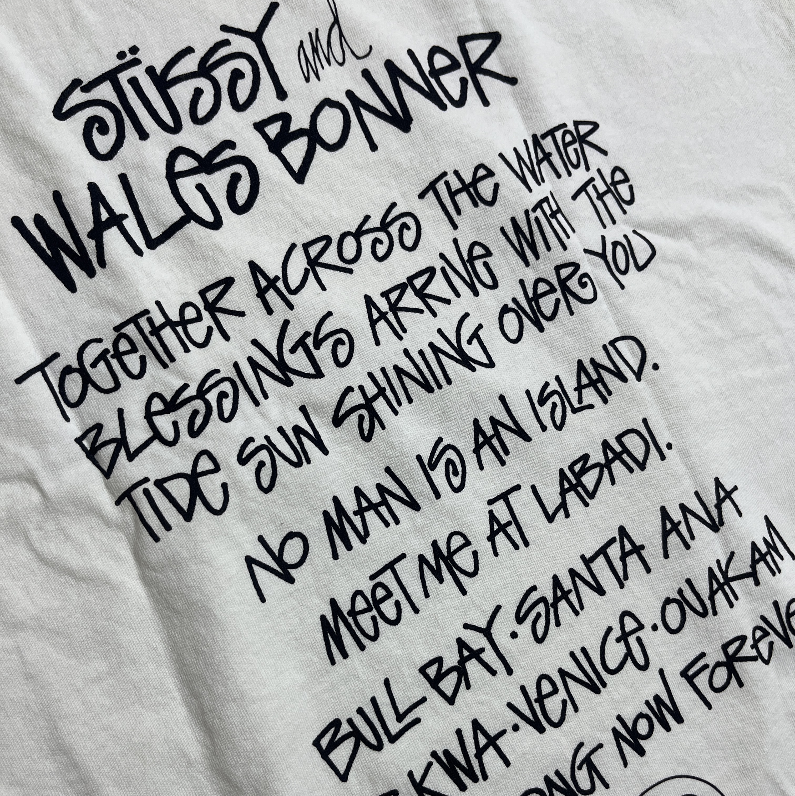 Stussy x Wales Bonner Ocean Song T-Shirt Ivory 착용 스타일