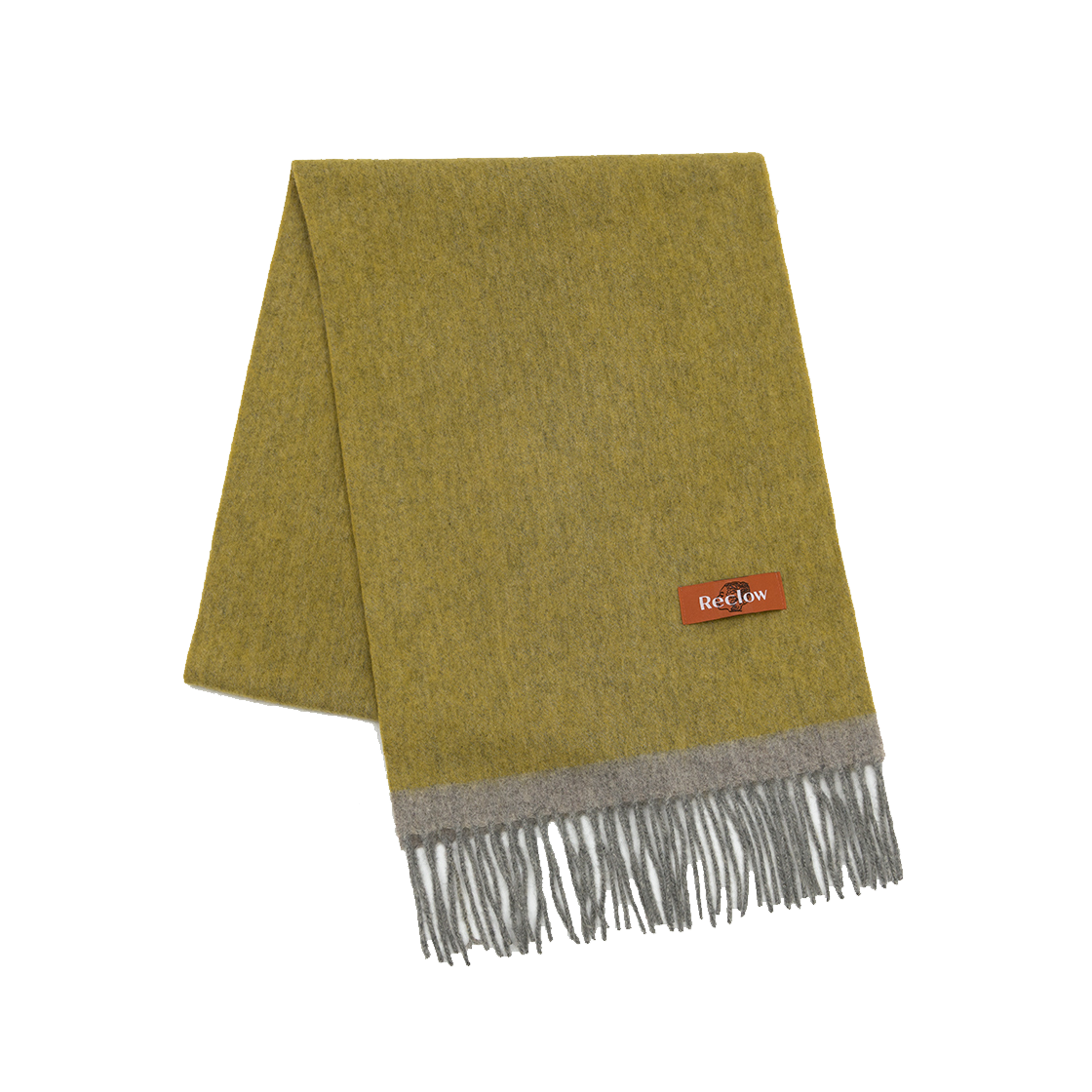리끌로우 울 100% 배색 머플러 투톤그린(RECLOW Wool 100% Muffler  TwoTone Green)