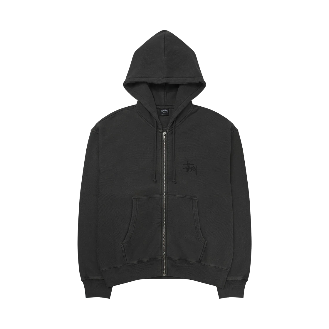 Stussy Stussy Basic Pigment Dyed Zip Hoodie Black · S