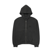 Stussy Basic Pigment Dyed Zip Hoodie Black