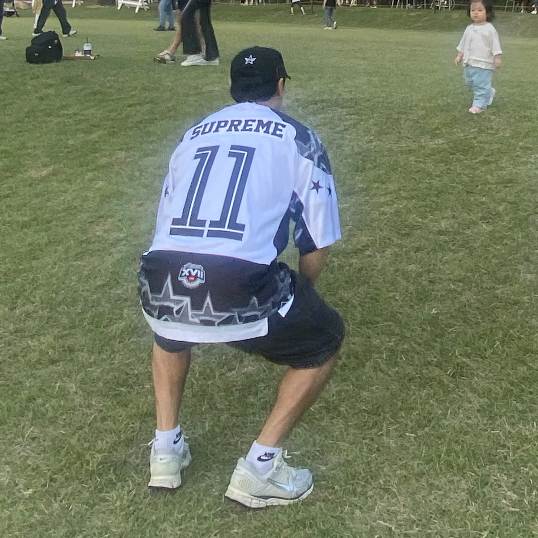 Supreme Stars Football Jersey Black - 25SS 착용 스타일 - 1