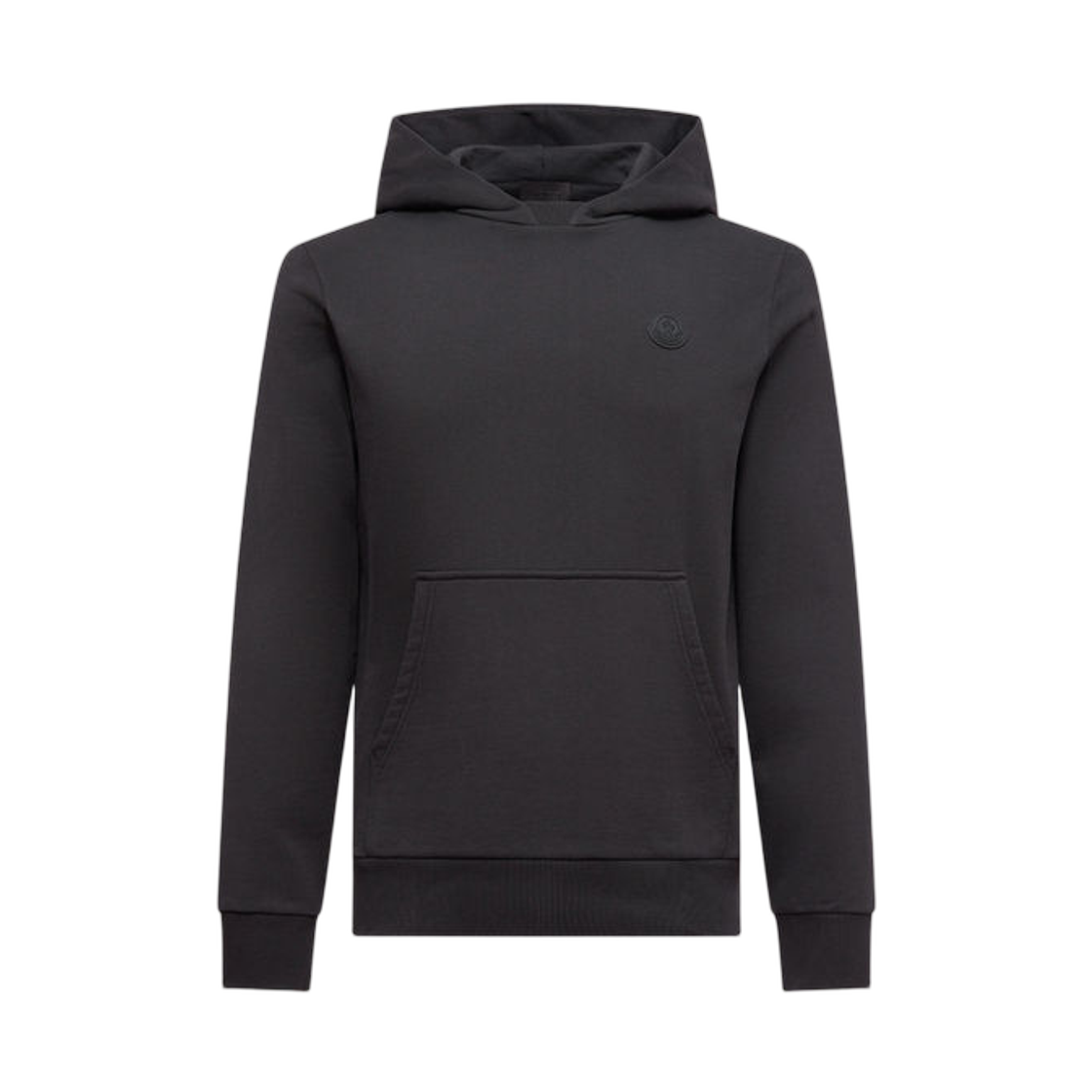 K2-091-8G00053-89AZY-999 Moncler Tonal Back Logo Cotton Hoodie Black - 25FW
