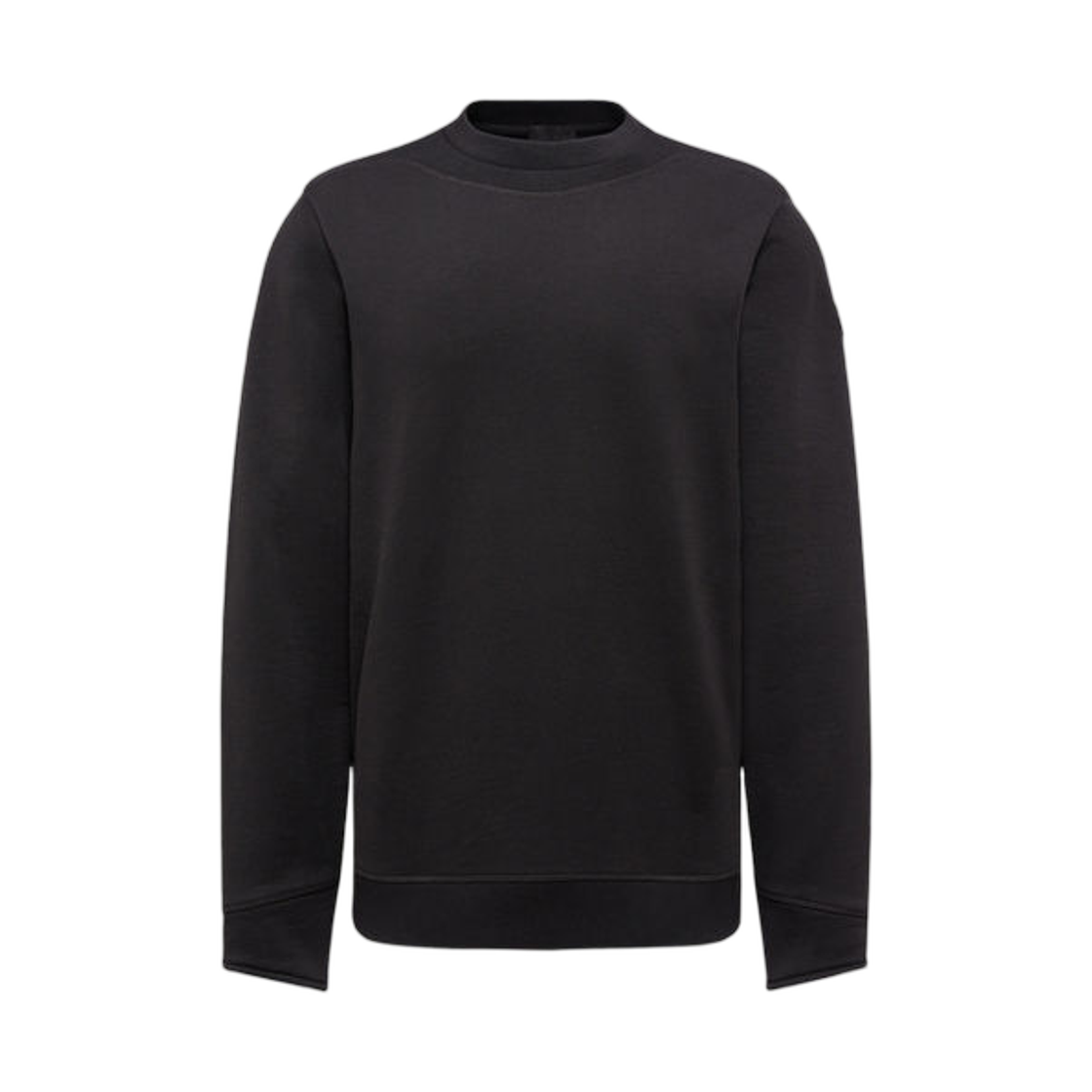 몽클레르 로고 패치 코튼 스웨트셔츠 블랙 - 25FW(Moncler Logo Patch Cotton Sweatshirt Black - 25FW) - 1