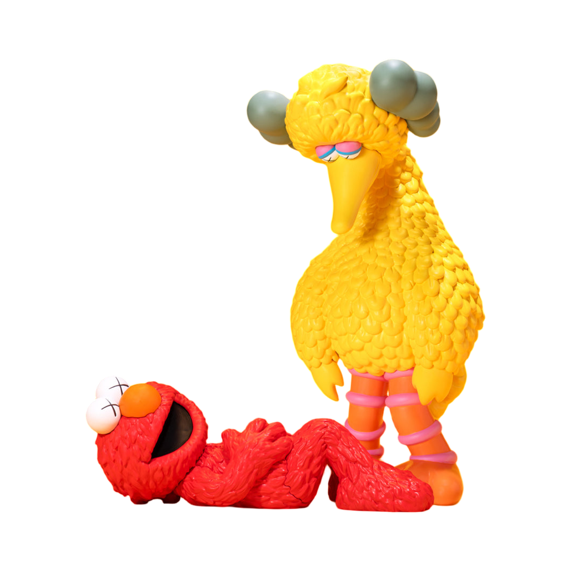 - Kaws x Sesame Street Vinyl Figure Elmo and Big Bird (Set of 2)