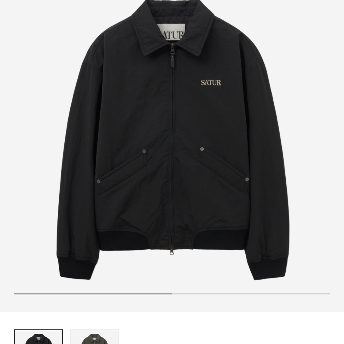 Nike x Stussy Stone Washed Fleece Zip Hoodie Dark Cinder (FJ9175-261), SATUR Maron Nylon Padded Bomber Jacket Black 착용 스타일 - 2