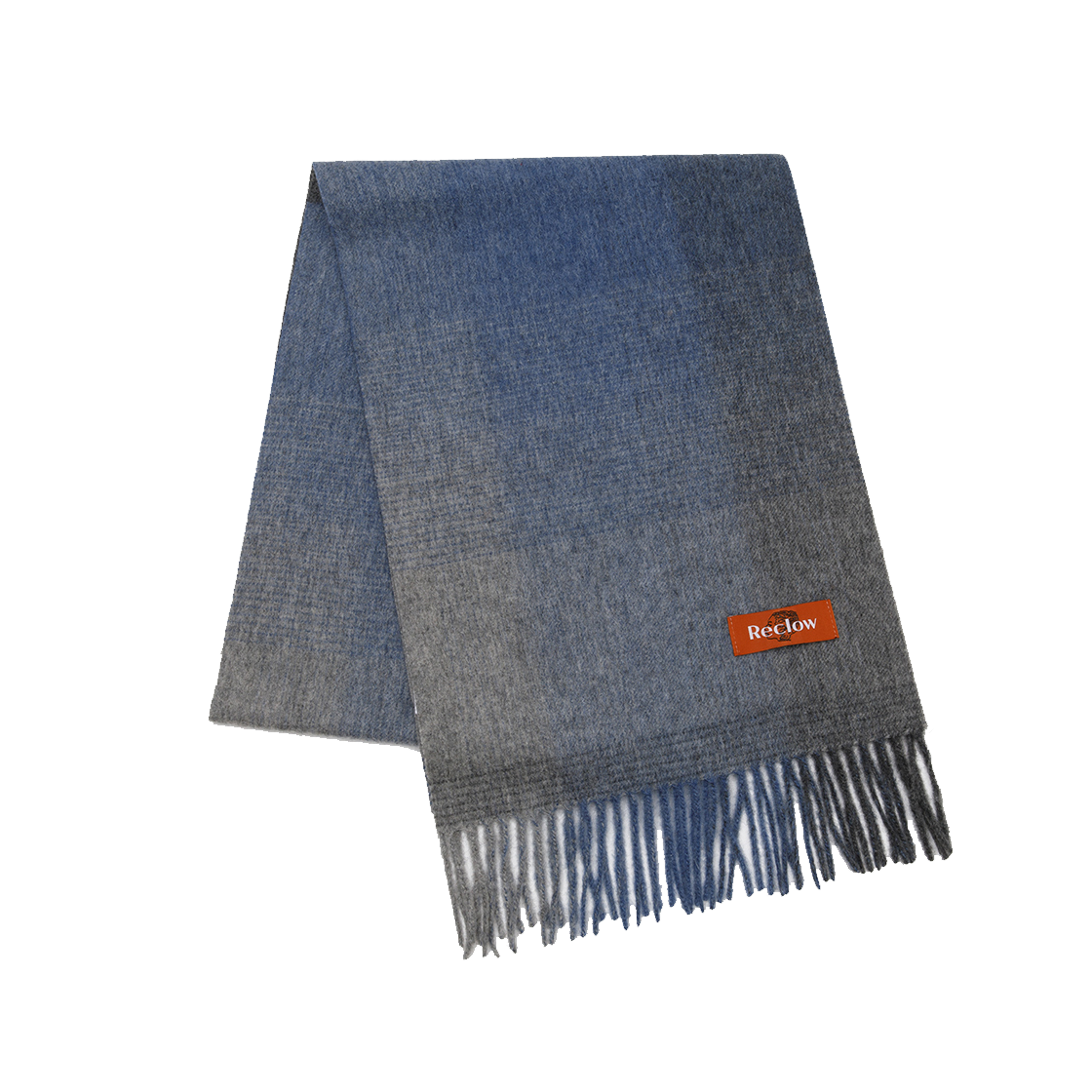 리끌로우 이니 체크 울 100% 머플러 딥 블루(RECLOW Eeny Check Wool 100% Muffler Deep Blue) - 1