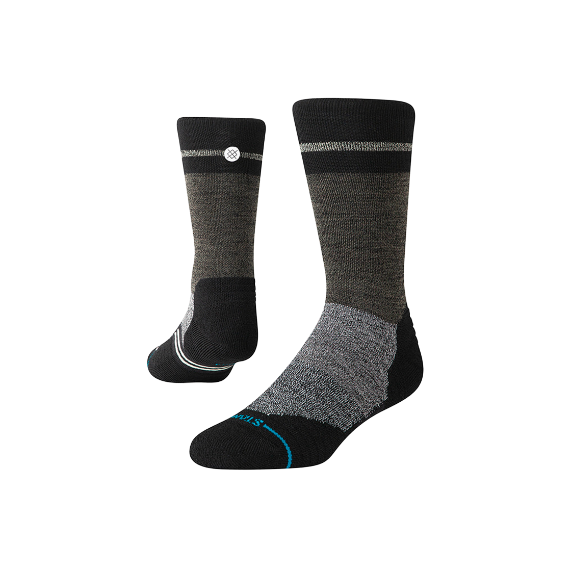 STC-A458A25TRE-BLK STANCE Trenton Mid Wool Crew Blk