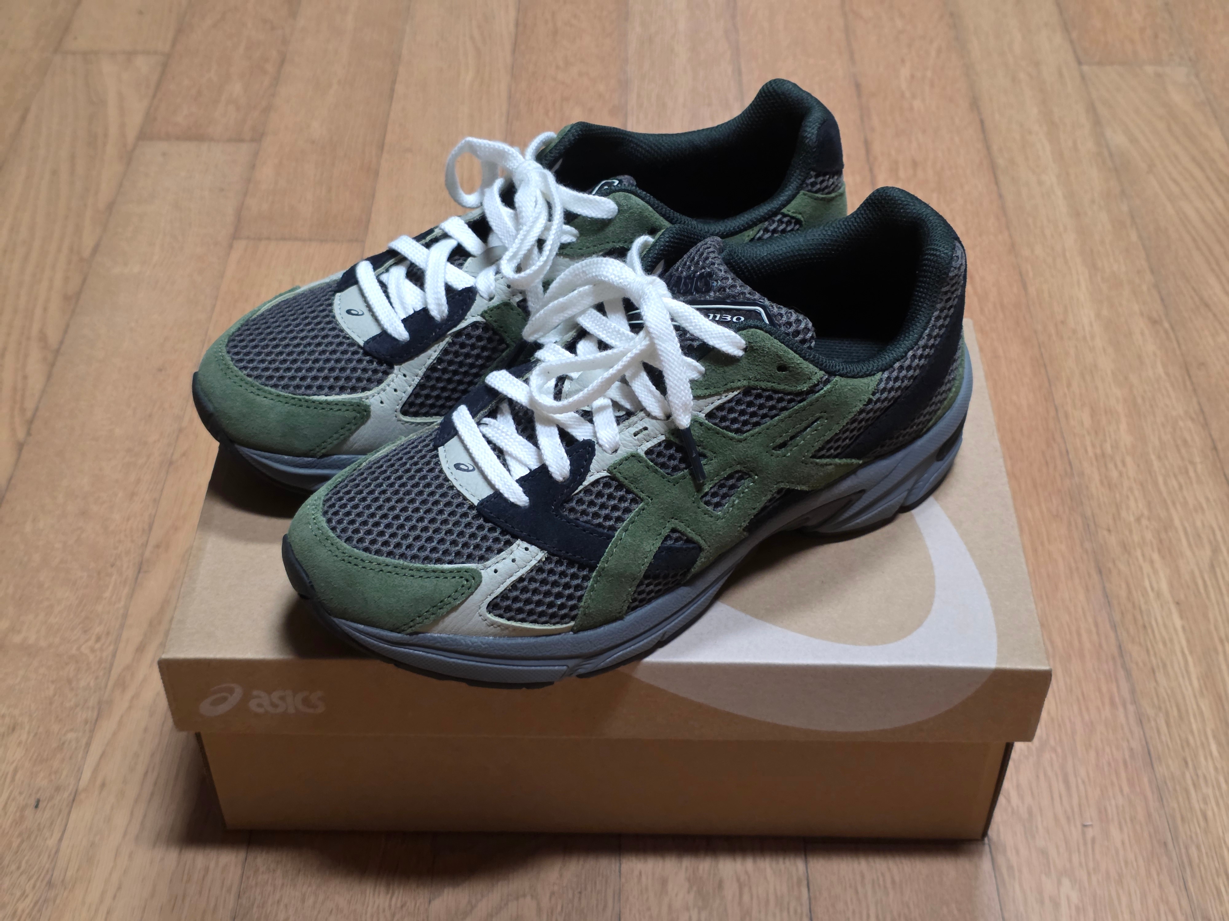 Asics Gel-1130 SMU Olive Canvas Smog Green 착용 스타일 - 2