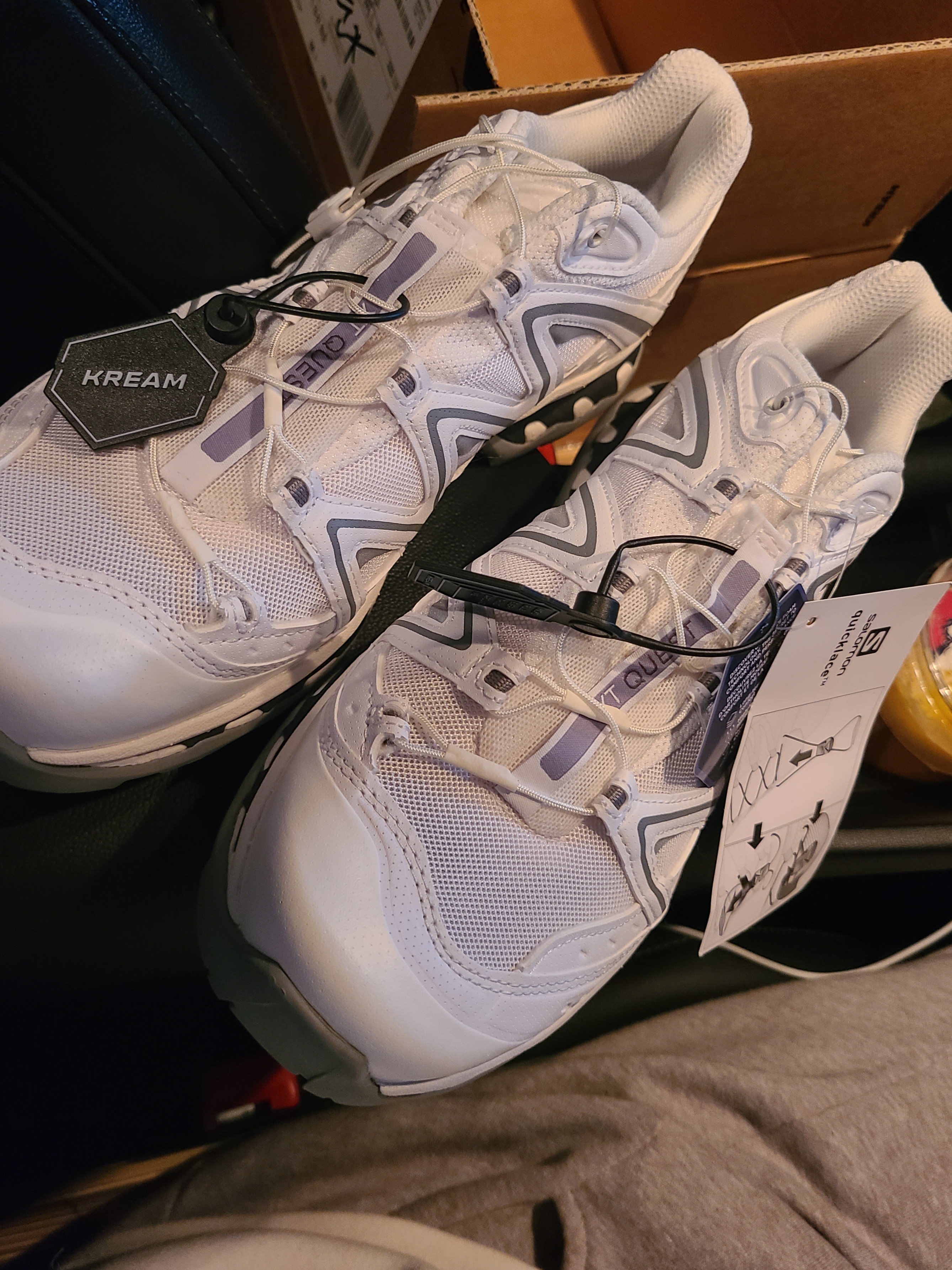 Salomon XT-Quest ADV White, Salomon XT-6 Expanse Alloy Quiet Shade 착용 스타일 - 2