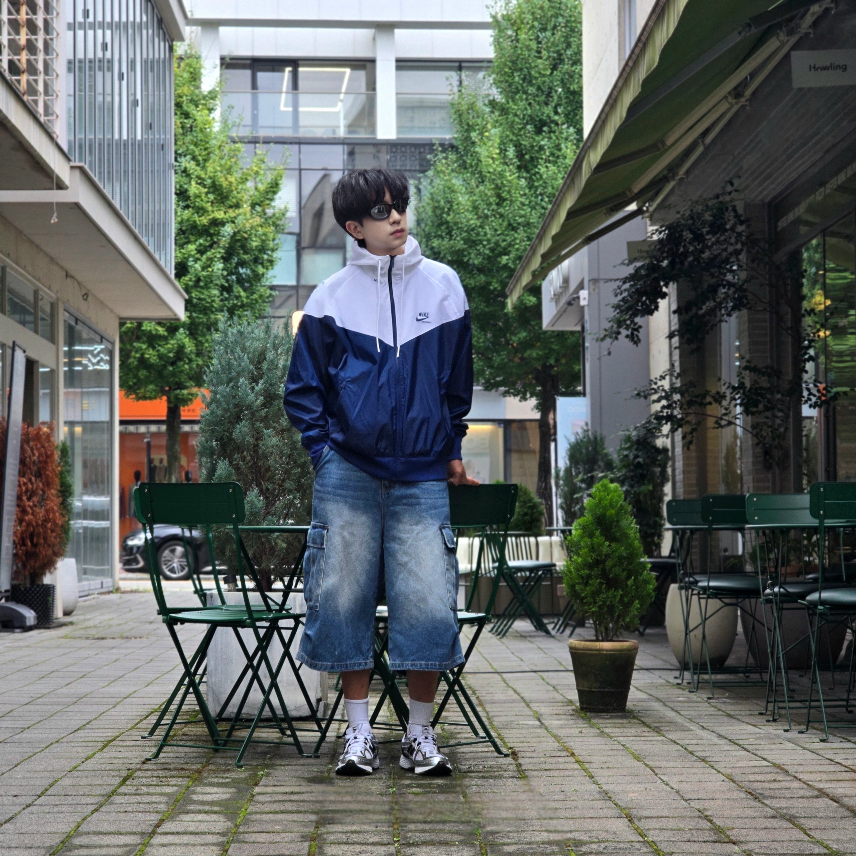 Nike Windrunner Woven Lined Jacket White Blue Void - Asia, New Balance 1906R White Gold 착용 스타일 - 10