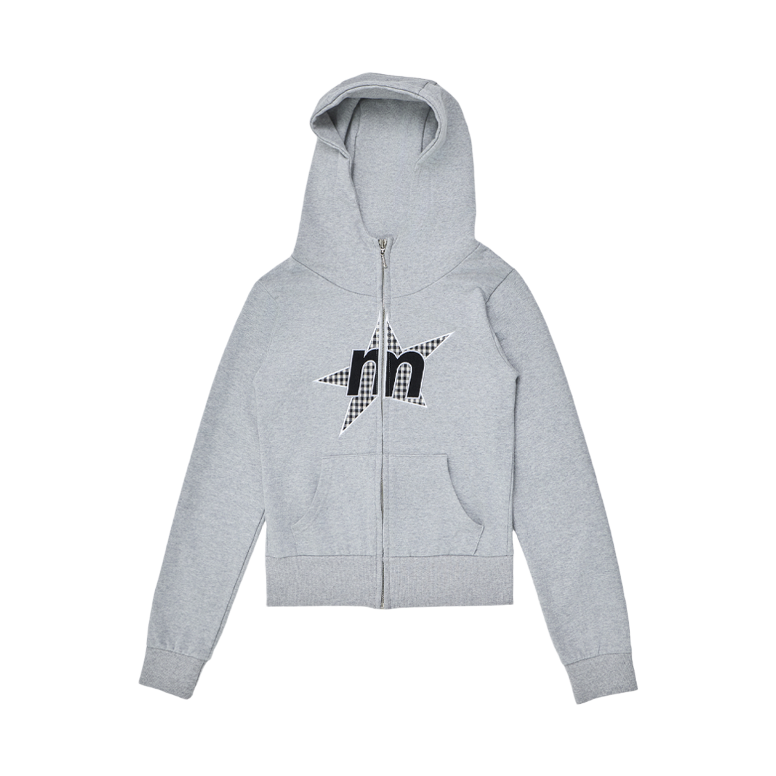 MP25FWHD02GR mnmpair MP Highneck Hood Zip Up Gray