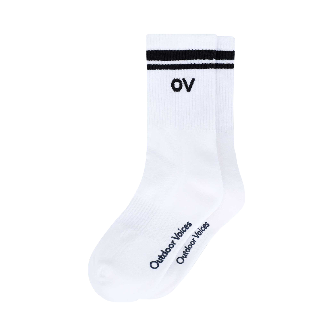 아웃도어보이스 스트라이프 미들 삭스 네이비(Outdoor Voices Stripe Middle Socks Navy)