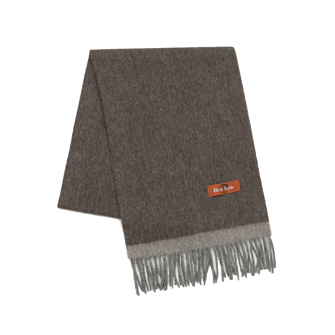 리끌로우 울 100% 배색 머플러 투톤브라운(RECLOW Wool 100% Muffler TwoTone Brown) - 1